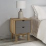Mesita de noche OTTA madera de pino marrón y gris 45x39x57 cm de vidaXL, Mesitas de noche - Ref: Foro24-348577, Precio: 60,09...