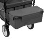 Carrito de mano plegable con capota acero gris