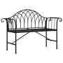 Zweisitzer-Gartenbank 128 cm aus schwarzem Stahl von , Gartenbänke - Ref: Foro24-318828, Preis: 144,63 €, Rabatt: %
