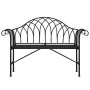 Zweisitzer-Gartenbank 128 cm aus schwarzem Stahl von , Gartenbänke - Ref: Foro24-318828, Preis: 144,63 €, Rabatt: %