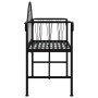 Zweisitzer-Gartenbank 128 cm aus schwarzem Stahl von , Gartenbänke - Ref: Foro24-318828, Preis: 144,63 €, Rabatt: %