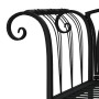 Zweisitzer-Gartenbank 128 cm aus schwarzem Stahl von , Gartenbänke - Ref: Foro24-318828, Preis: 144,63 €, Rabatt: %