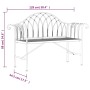 Zweisitzer-Gartenbank 128 cm aus schwarzem Stahl von , Gartenbänke - Ref: Foro24-318828, Preis: 144,63 €, Rabatt: %