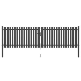 Anthrazitgraues Gartenzauntor aus Stahl 4x1,25 cm von , Gartentore - Ref: Foro24-146333, Preis: 390,12 €, Rabatt: %