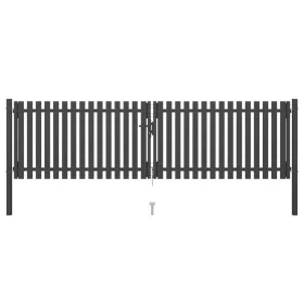 Anthrazitgraues Gartenzauntor aus Stahl 4x1,25 cm von , Gartentore - Ref: Foro24-146333, Preis: 383,19 €, Rabatt: %