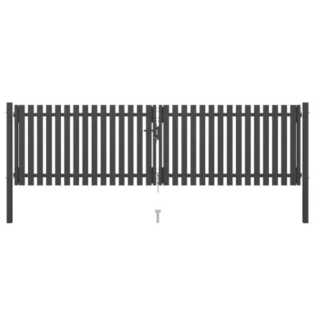 Anthracite gray steel garden fence gate 4x1.25 cm by , garden gates - Ref: Foro24-146333, Price: 383,39 €, Discount: %