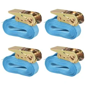 Ratschen-Befestigungsgurte, 4 Stück, 0,8 Tonnen, 6 m x 25 mm, blau von vidaXL, Spanngurte - Ref: Foro24-142652, Preis: 20,32 ...