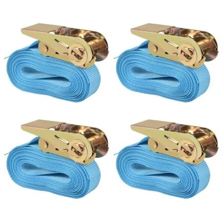 Ratschen-Befestigungsgurte, 4 Stück, 0,8 Tonnen, 6 m x 25 mm, blau von vidaXL, Spanngurte - Ref: Foro24-142652, Preis: 20,32 ...