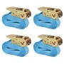Ratchet Fastening Straps 4 Pcs 0.8 Ton 6mx25mm Blue by vidaXL, Tie down straps - Ref: Foro24-142652, Price: 20,30 €, Discount: %