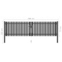 Anthrazitgraues Gartenzauntor aus Stahl 4x1,25 cm von , Gartentore - Ref: Foro24-146333, Preis: 390,12 €, Rabatt: %