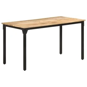 Rough mango wood dining table 140x70x76 cm by , Kitchen and dining tables - Ref: Foro24-321973, Price: 234,96 €, Discount: %