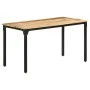Rough mango wood dining table 140x70x76 cm by , Kitchen and dining tables - Ref: Foro24-321973, Price: 234,96 €, Discount: %