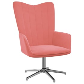 Silla de relajación de terciopelo rosa