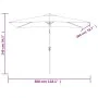 Rectangular green umbrella 200x300 cm by , Umbrellas - Ref: Foro24-40771, Price: 64,24 €, Discount: %