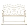 Banco de jardín metal blanco envejecido 104 cm de , Bancos de jardín - Ref: Foro24-45436, Precio: 151,98 €