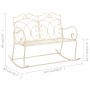 Gartenbank aus gealtertem weißem Metall 104 cm von , Gartenbänke - Ref: Foro24-45436, Preis: 151,95 €, Rabatt: %