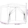 Festzelt mit 4 Netzwänden weiß 2,5x2,5m von , Zelte und Pavillons - Ref: Foro24-48521, Preis: 77,19 €, Rabatt: %