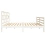 Estructura de cama de madera maciza de pino blanco 140x200 cm