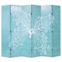 Folding room divider 228x170 cm blue butterfly by , Room dividers - Ref: Foro24-245888, Price: 144,32 €, Discount: %
