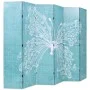 Folding room divider 228x170 cm blue butterfly by , Room dividers - Ref: Foro24-245888, Price: 144,32 €, Discount: %