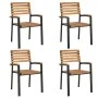 Stapelbare Gartenstühle 4 Stk. massives Akazienholz und Metall von , Gartenstühle - Ref: Foro24-362015, Preis: 309,54 €, Raba...