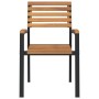 Stackable garden chairs, set of 4, made of solid acacia wood and metal. by , Garden chairs - Ref: Foro24-362015, Price: 354,5...