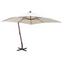 Hanging umbrella with white wooden pole 300x300 cm by , Umbrellas - Ref: Foro24-42968, Price: 155,23 €, Discount: %