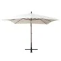 Hängeschirm mit weißer Holzstange 300x300 cm von , Sonnenschirme - Ref: Foro24-42968, Preis: 153,49 €, Rabatt: %