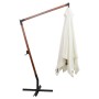 Hängeschirm mit weißer Holzstange 300x300 cm von , Sonnenschirme - Ref: Foro24-42968, Preis: 155,23 €, Rabatt: %
