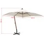 Hängeschirm mit weißer Holzstange 300x300 cm von , Sonnenschirme - Ref: Foro24-42968, Preis: 153,49 €, Rabatt: %