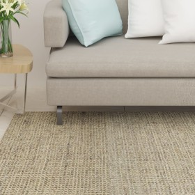 Alfombra de sisal natural gris taupe 100x350 cm