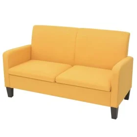 2-seater sofa 135x65x76 cm yellow by vidaXL, Sofas - Ref: Foro24-244710, Price: 223,86 €, Discount: %