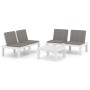 3-teiliges Gartenmöbel-Set mit weißen Kunststoffkissen von , Gartensets - Ref: Foro24-3059827, Preis: 313,96 €, Rabatt: %