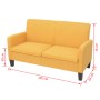 2-Sitzer-Sofa 135x65x76 cm gelb von vidaXL, Sofas - Ref: Foro24-244710, Preis: 226,22 €, Rabatt: %