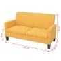 2-Sitzer-Sofa 135x65x76 cm gelb von vidaXL, Sofas - Ref: Foro24-244710, Preis: 223,84 €, Rabatt: %