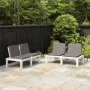 Gartenbänke mit Kissen 2 Einheiten aus weißem Kunststoff von , Gartenbänke - Ref: Foro24-3059825, Preis: 245,50 €, Rabatt: %