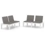 Gartenbänke mit Kissen 2 Einheiten aus weißem Kunststoff von , Gartenbänke - Ref: Foro24-3059825, Preis: 245,50 €, Rabatt: %