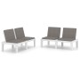 Gartenbänke mit Kissen 2 Einheiten aus weißem Kunststoff von , Gartenbänke - Ref: Foro24-3059825, Preis: 241,19 €, Rabatt: %