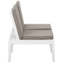 Gartenbänke mit Kissen 2 Einheiten aus weißem Kunststoff von , Gartenbänke - Ref: Foro24-3059825, Preis: 241,19 €, Rabatt: %