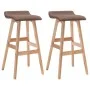 Kitchen stools 2 units gray taupe fabric by , Kitchen stools - Ref: Foro24-249579, Price: 141,12 €, Discount: %