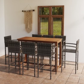 Gartenbar-Set 9-teilig grau von , Gartensets - Ref: Foro24-3068021, Preis: 655,43 €, Rabatt: %