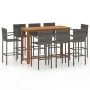 Gartenbar-Set 9-teilig grau von , Gartensets - Ref: Foro24-3068021, Preis: 647,77 €, Rabatt: %