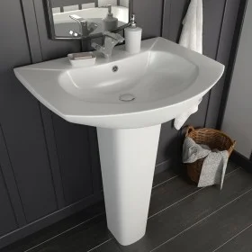 Freistehendes Waschbecken aus weißer Keramik, 650 x 520 x 200 mm von vidaXL, Sinkt - Ref: Foro24-143001, Preis: 168,01 €, Rab...