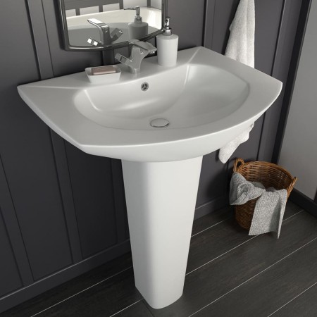 Freistehendes Waschbecken aus weißer Keramik, 650 x 520 x 200 mm von vidaXL, Sinkt - Ref: Foro24-143001, Preis: 181,56 €, Rab...