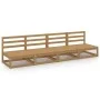 4-Sitzer-Gartensofa aus massivem Kiefernholz in Honigbraun von , Outdoor-Sofas - Ref: Foro24-3075342, Preis: 253,75 €, Rabatt: %