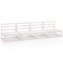 4-Sitzer-Gartensofa aus weißem massivem Kiefernholz von , Outdoor-Sofas - Ref: Foro24-3075340, Preis: 256,00 €, Rabatt: %