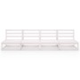 4-Sitzer-Gartensofa aus weißem massivem Kiefernholz von , Outdoor-Sofas - Ref: Foro24-3075340, Preis: 256,00 €, Rabatt: %