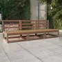 Sofá de jardín de 3 plazas marrón miel madera maciza de pino de , Sofás de exterior - Ref: Foro24-3075302, Precio: 213,63 €, ...