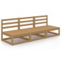 Honey brown 3-seater garden sofa solid pine wood by , Outdoor sofas - Ref: Foro24-3075302, Price: 190,13 €, Discount: %