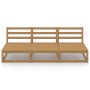 Honey brown 3-seater garden sofa solid pine wood by , Outdoor sofas - Ref: Foro24-3075302, Price: 190,13 €, Discount: %